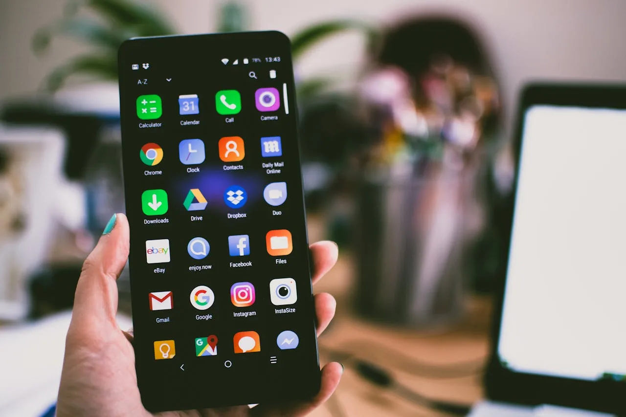 apps on screen showing various mobile applications