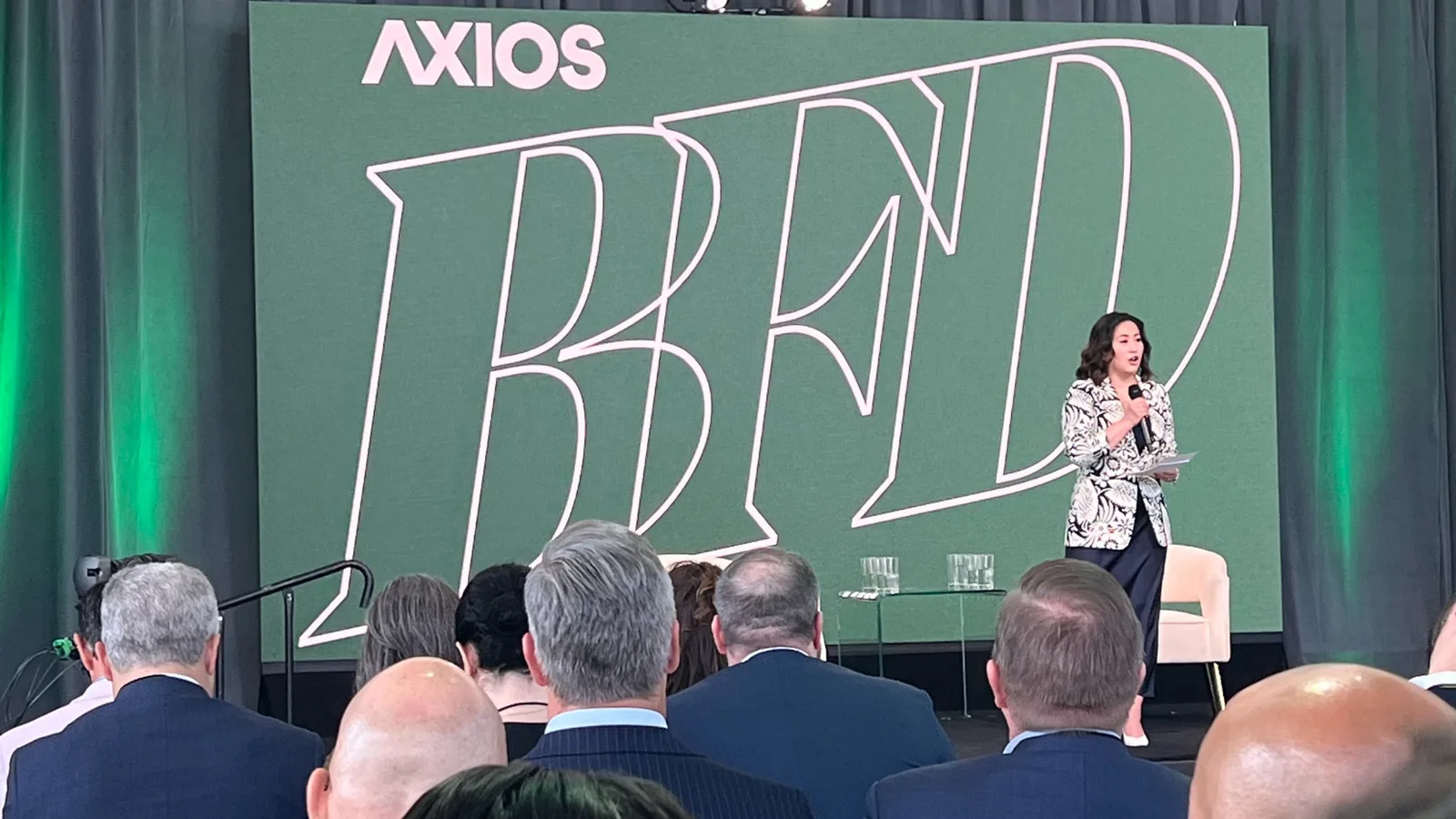 axios blog logo with white text on a black background