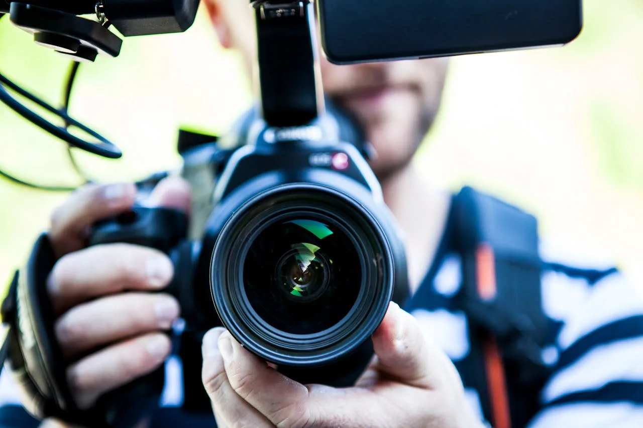 camera recording footage being captured by a security camera