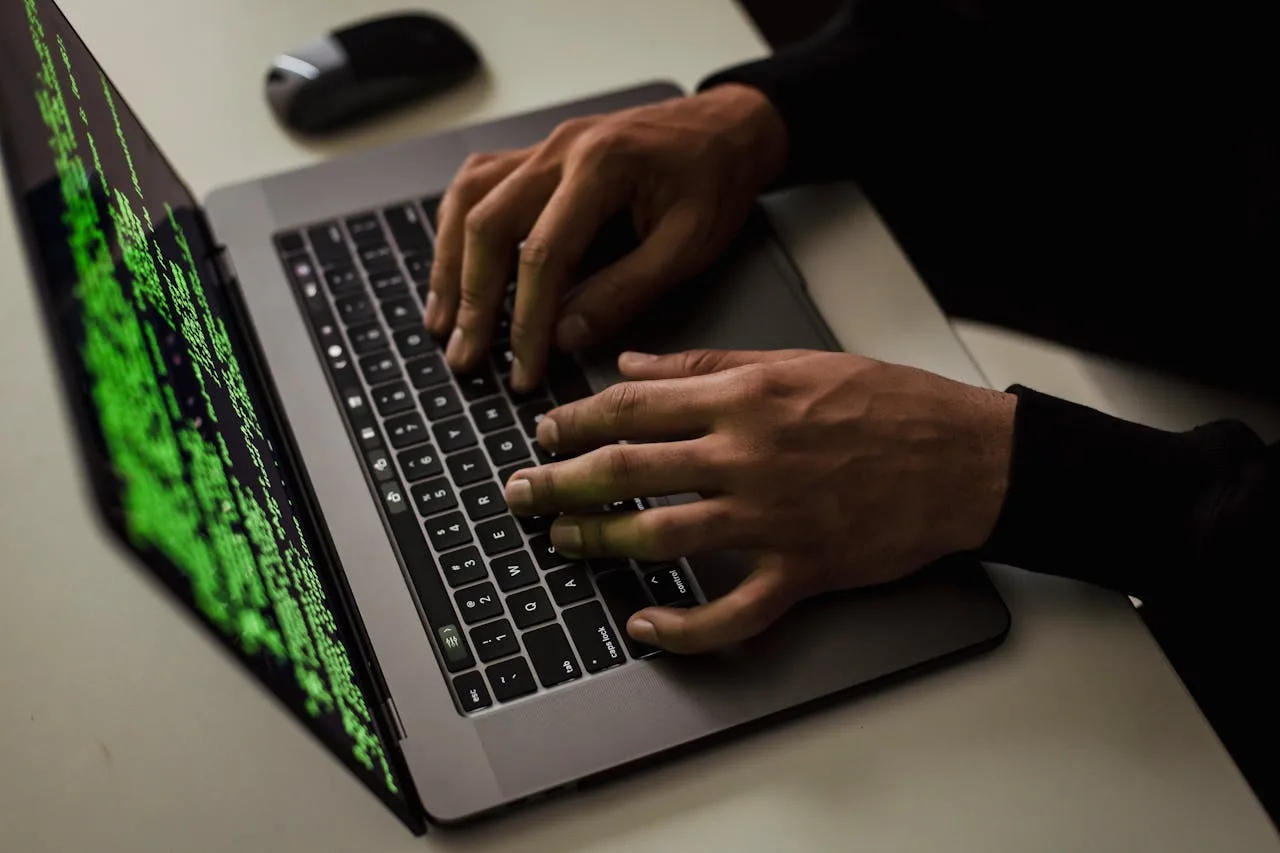 cyber keyboard with glowing blue lights and futuristic design