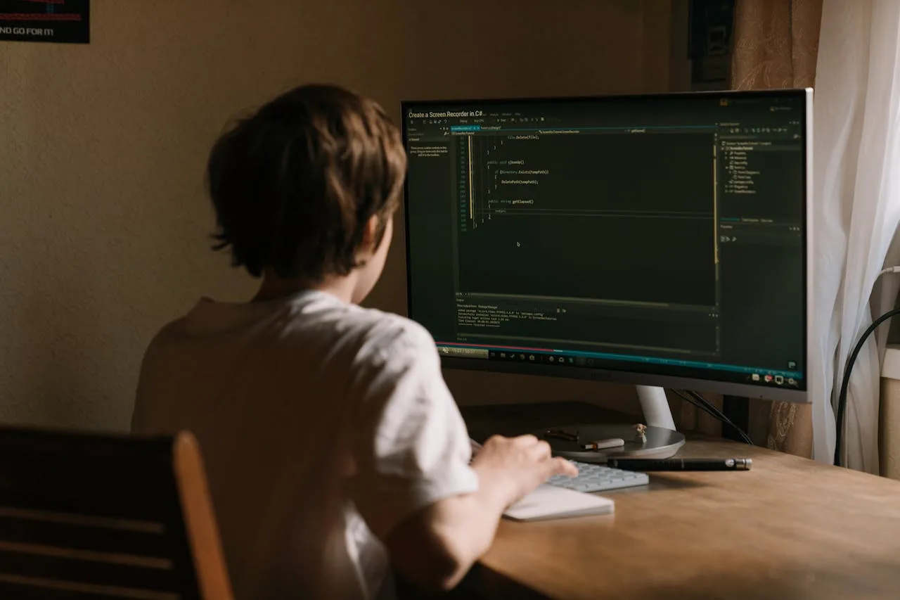 cybersecurity coding in action on a computer screen