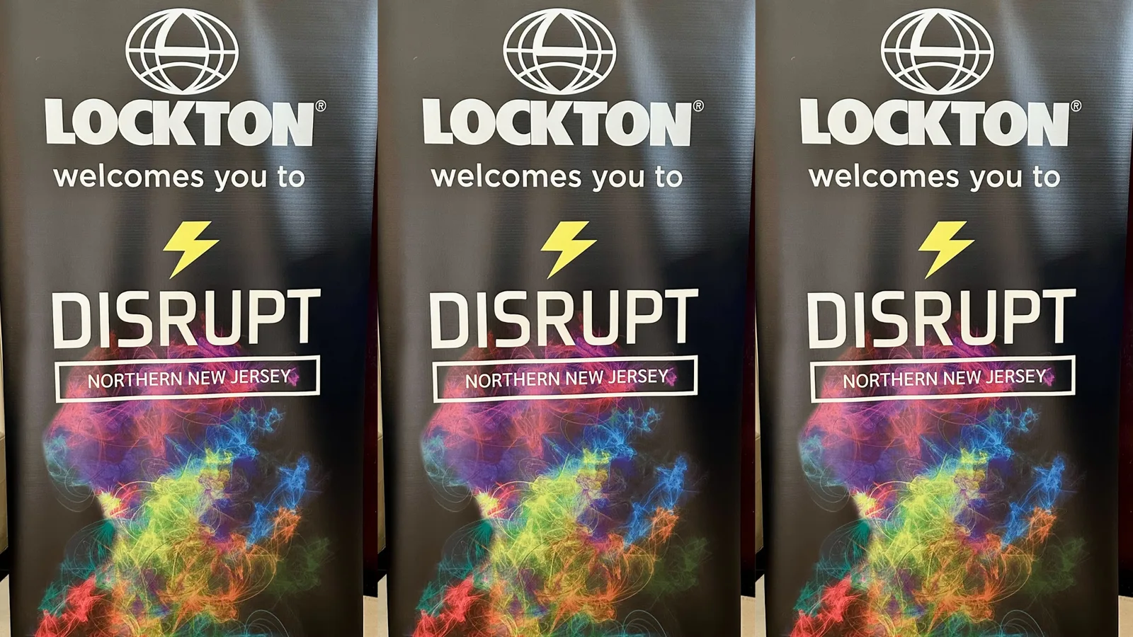 disrupt hr event logo with stylized text