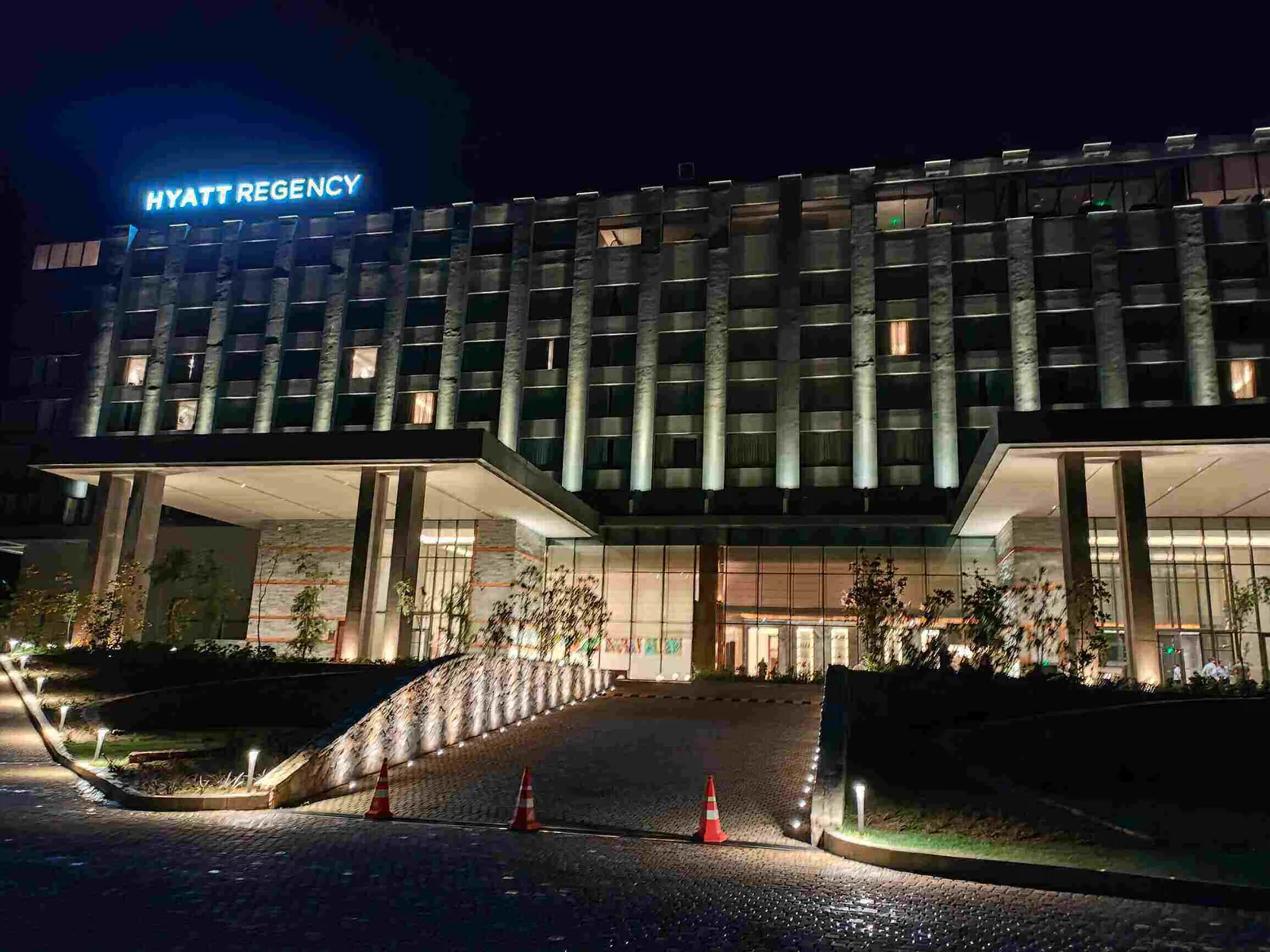 hyatt hotel lobby with modern seating and decor