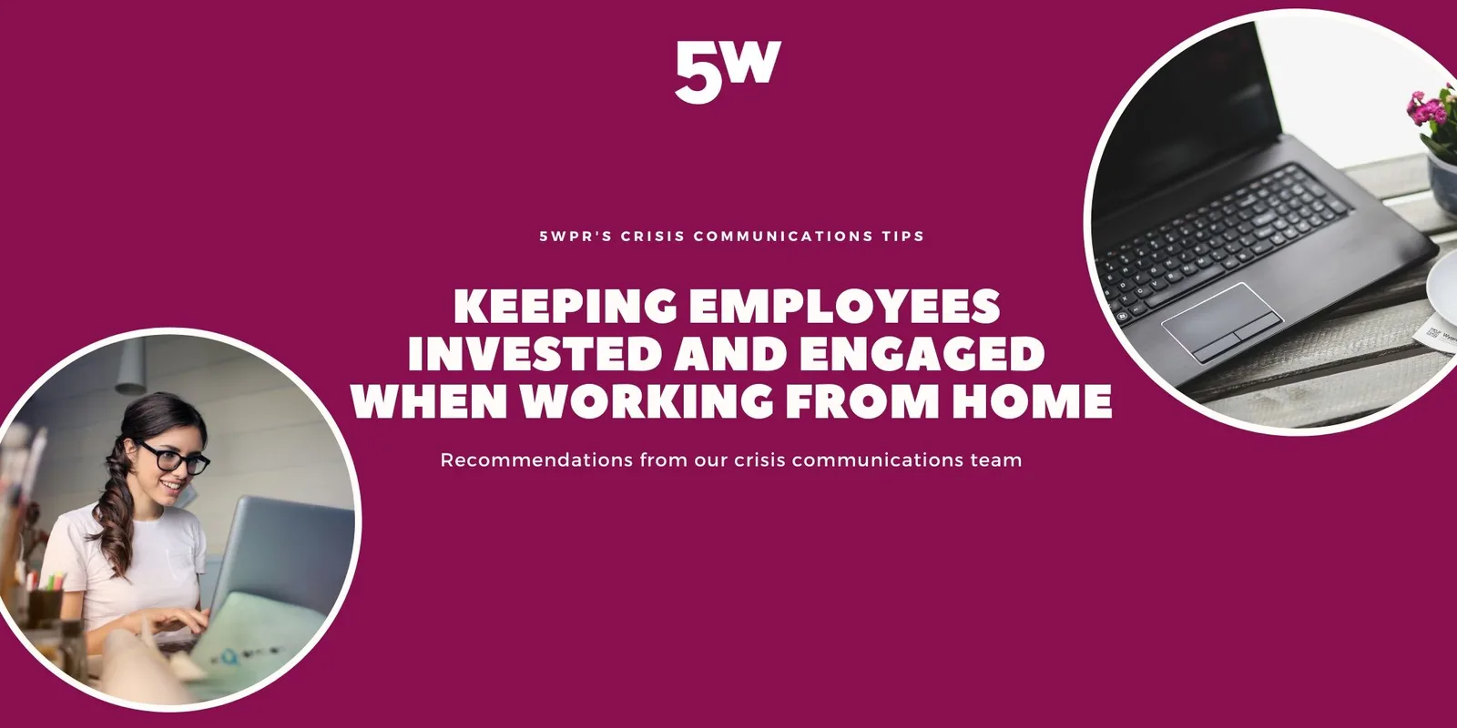 keeping employees invested from home banner