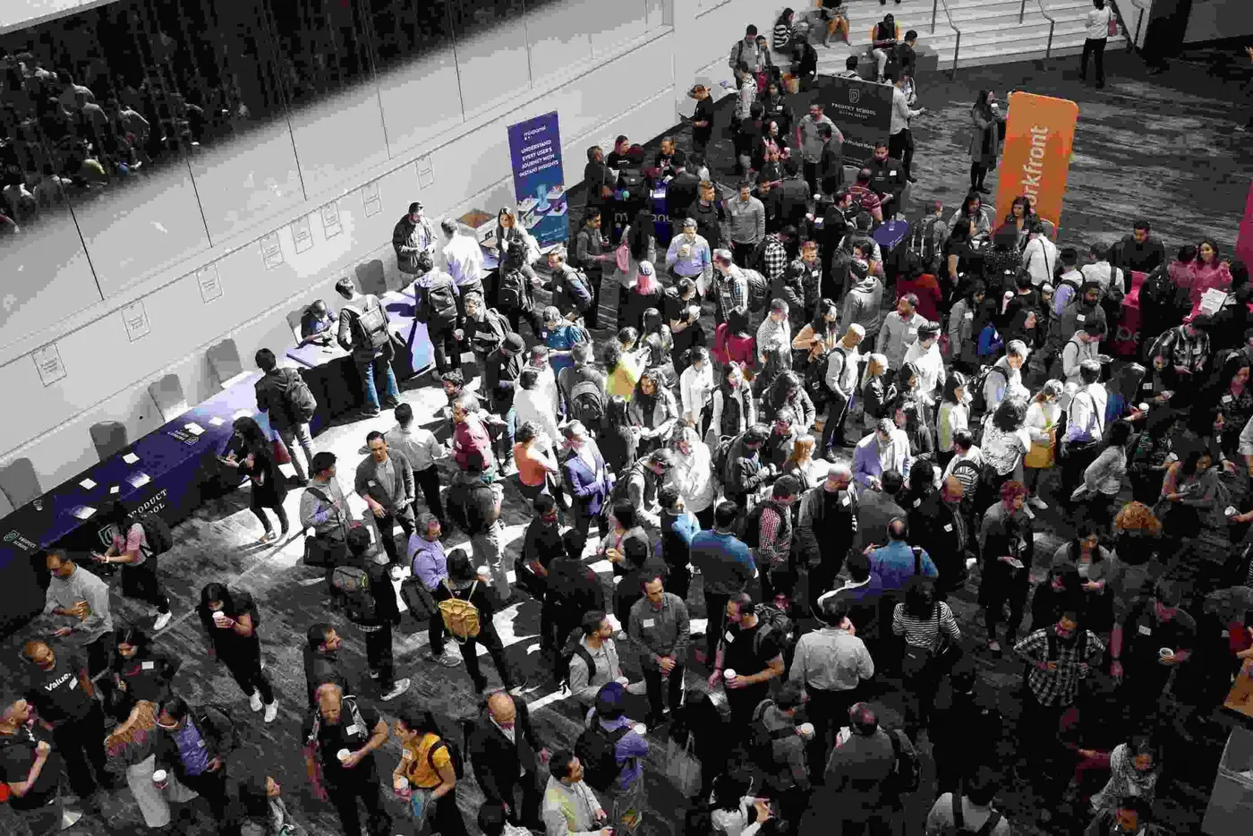 people networking at a business conference making connections