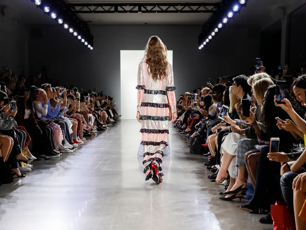 new york usa september 7 2018 models walk the runway