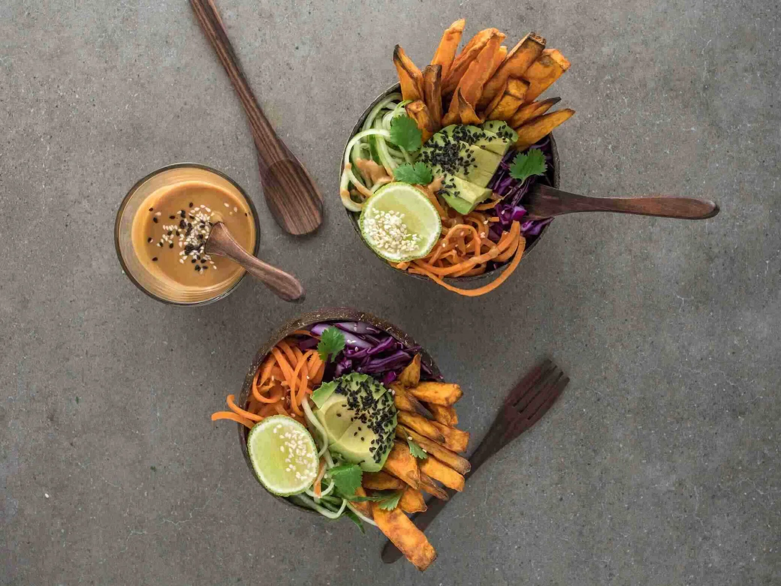 a vibrant assortment of fresh plant-based ingredients ready for cooking