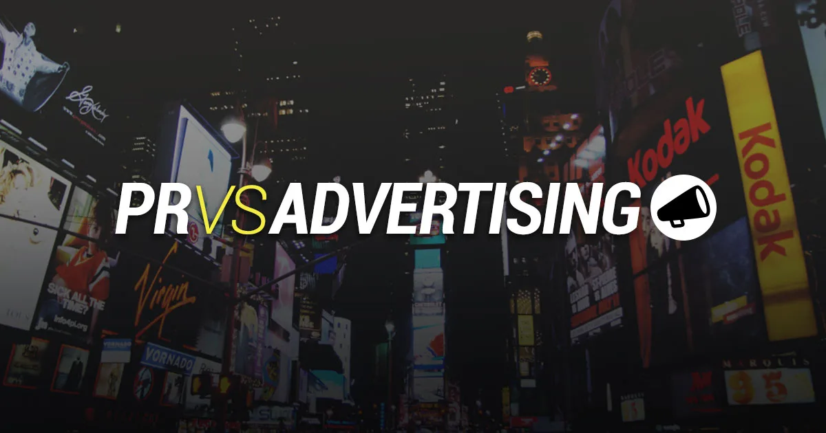 pr vs advertising comparison infographic