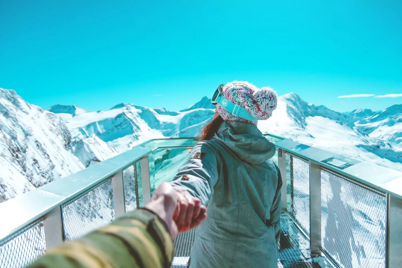 people enjoying a ski festival in the snow