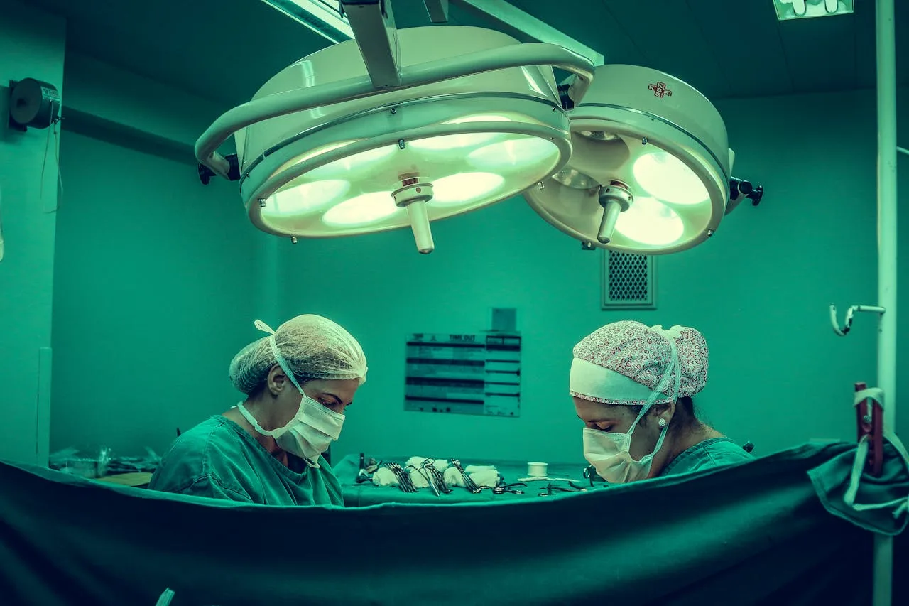 modern surgical suite with advanced medical equipment and bright lighting