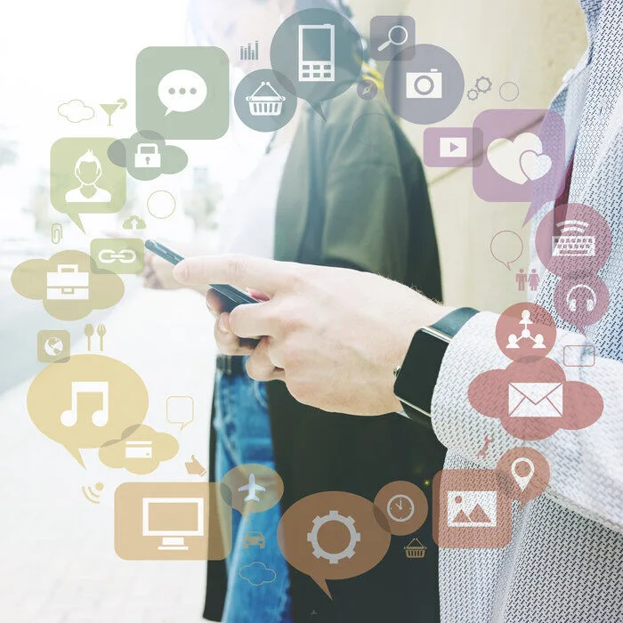 tech pr illustration showing communication and media relations