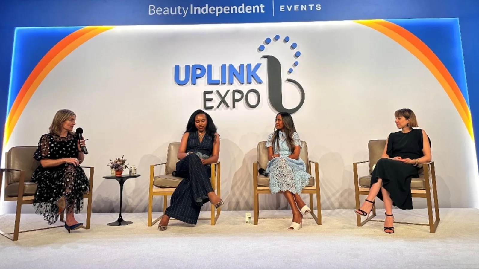 uplink beauty trend report cover with bold text and abstract design