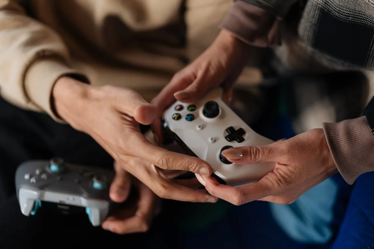 xbox gaming console with controller