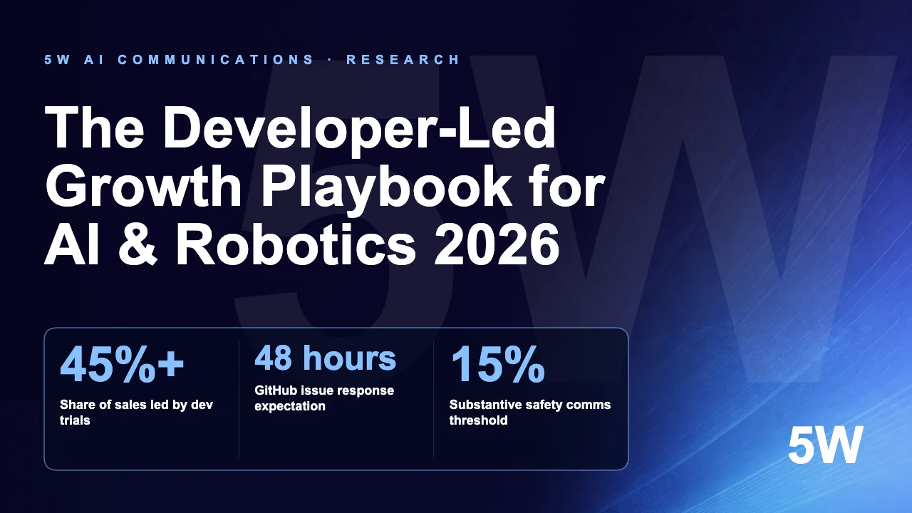 The Developer-Led Growth Playbook for AI & Robotics 2026
