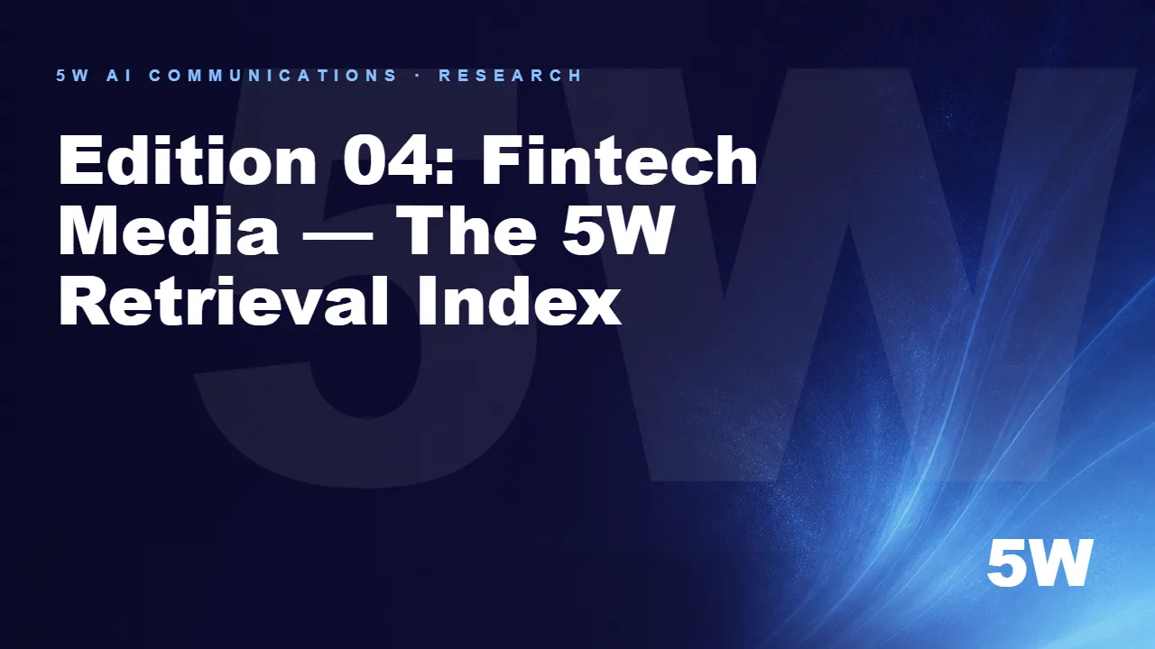 Edition 04: Fintech Media — The 5W Retrieval Index