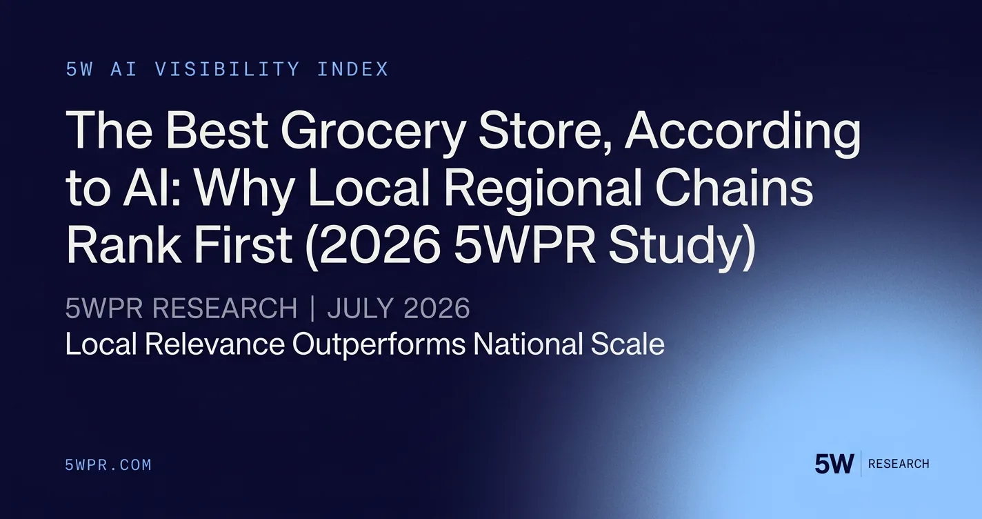 The Best Grocery Store, According to AI: Why Local Regional Chains Rank First (2026 5WPR Study)