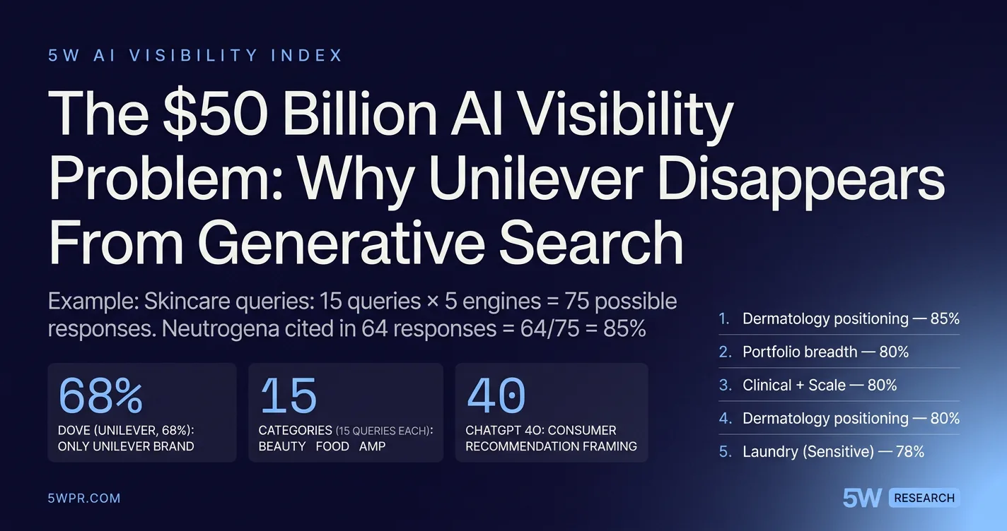 The $50 Billion AI Visibility Problem: Why Unilever Disappears From Generative Search