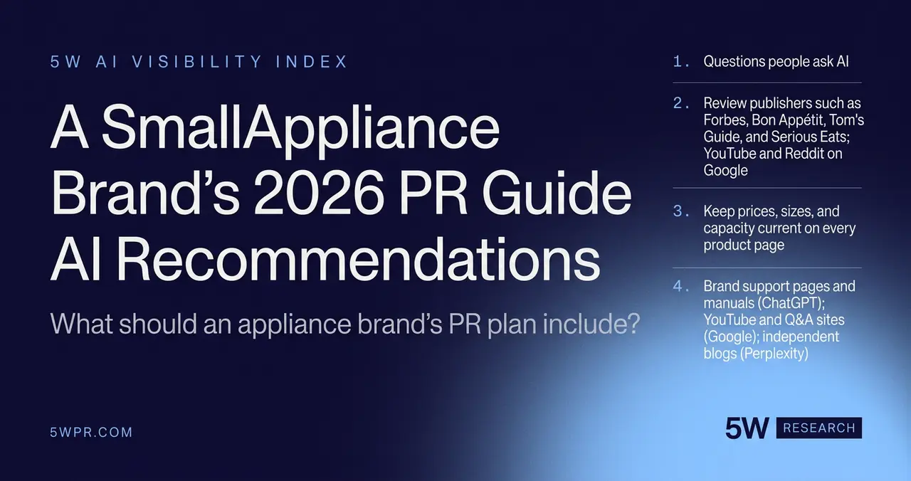 A Small Appliance Brand's 2026 PR Guide to AI Recommendations